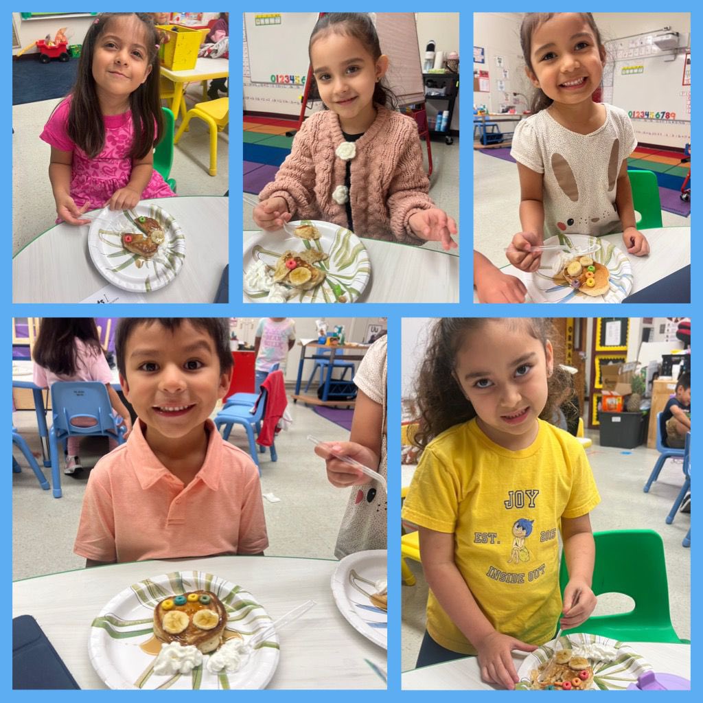 Pre-K leyó “¡Panqueques, panqueques!” de Eric Carle y luego hizo panqueques en clase!
Una actividad deliciosa para desarrollar lenguaje, vocabulario y expresión oral. <a href="/rosemarycleal/">R Leal</a>