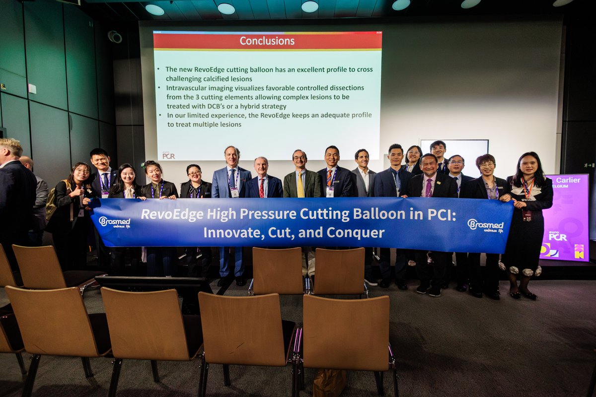 ❤ A heartfelt thank you to Prof. Antonio Colombo, Dr. Rutao Wang, Dr. Pablo Salinas, Dr. Rosli Mohd Ali, and Prof. Stephane Carlier for joining us at EuroPCR 2025 and making our symposium a great success!
#EuroPCR2025 #RevoEdge #CuttingBalloon #BrosMedInnovation