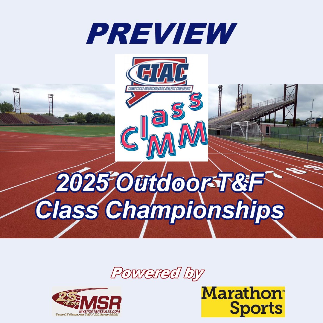 mysportsresults's tweet image. Checkout our first preview starting with the  2025 CIAC Class MM Outdoor T&amp;amp;F Championships bit.ly/4dIlo7q @TheRunningAcad @runnerspace @DyeStat @AthleticdotNet @ciacsports @CTHSCA @GoECCAthletics @fciac @NVL_Athletics @swc_sports @_SLC_Athletics @ncccathletics…