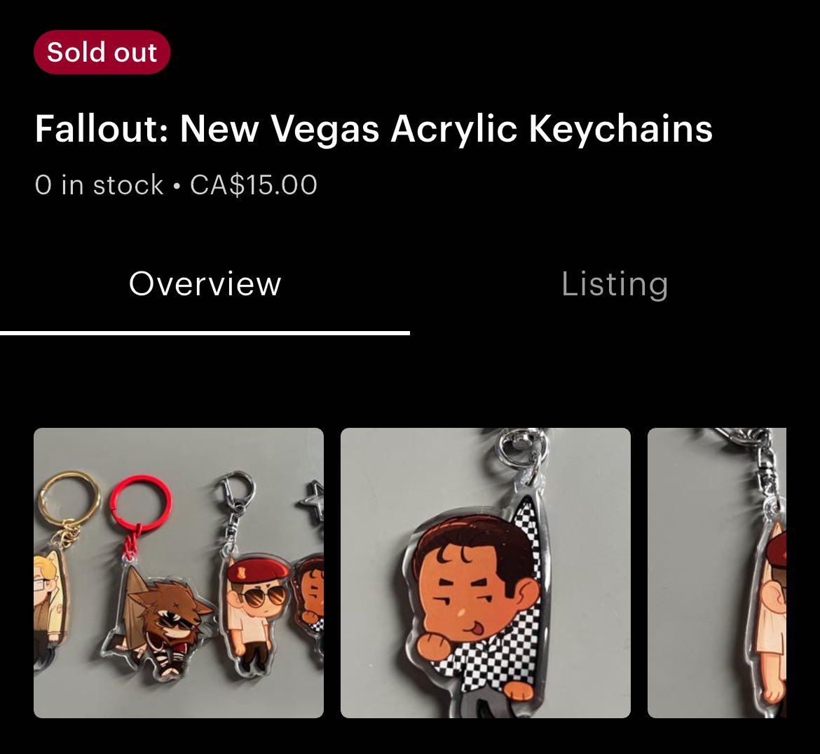 stock is all gone! what new characters do i include in the restock? 

#fnv
