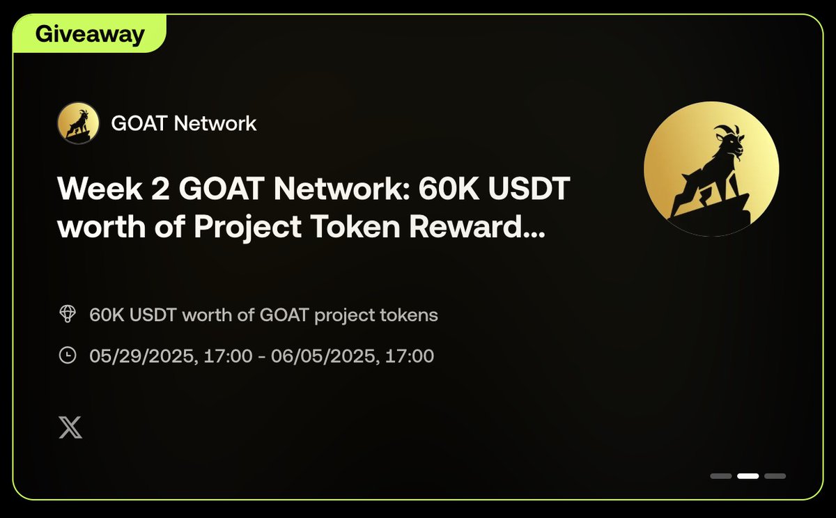 GOAT Network ๐ก (@goatrollup) on Twitter photo ๐จ GOAT Network x Satoshi GOAT <a href="/satoshigoatai/">Satoshi</a> x OKX Wallet <a href="/wallet/">OKX Wallet</a> Giveaway is LIVE! ๐ฅณ
๐ธ GOAT Network is the first blockchain delivering real BTC yield โ no centralized custody, no mining rig.
๐ธ Satoshi GOAT is the first AI Agent on Bitcoin, making swap, stake & earn as easy ๐จ GOAT Network x Satoshi GOAT <a href="/satoshigoatai/">Satoshi</a> x OKX Wallet <a href="/wallet/">OKX Wallet</a> Giveaway is LIVE! ๐ฅณ
๐ธ GOAT Network is the first blockchain delivering real BTC yield โ no centralized custody, no mining rig.
๐ธ Satoshi GOAT is the first AI Agent on Bitcoin, making swap, stake & earn as easy