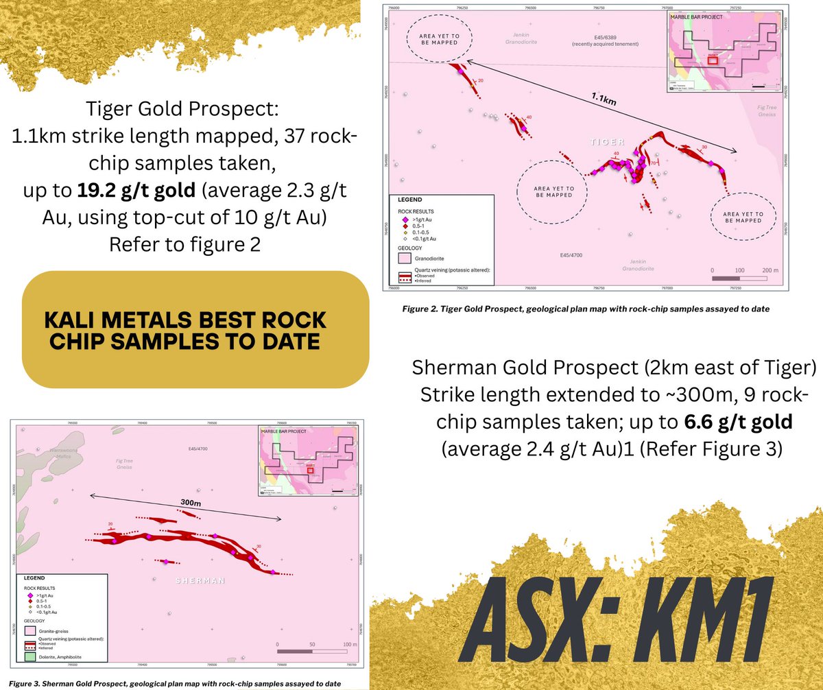 Everyone is talking about #GOLD 

Last week, <a href="/KaliMetals/">Kali Metals</a> announced high grade assay results from recent exploration activities at its Marble Bar Gold Project in Western Australia.

#KM1 #stocks #mintwit