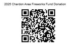 Chardon Fireworks reports very slow on donations. Total cost of show - $18K. Funds raised so far - $8K. Business or individual donations gratefully accepted! C.A.F.F. P.O. Box 336 Chardon OH 44024 or here's our QR code for online donations! Thanks! Let's BOOM!
