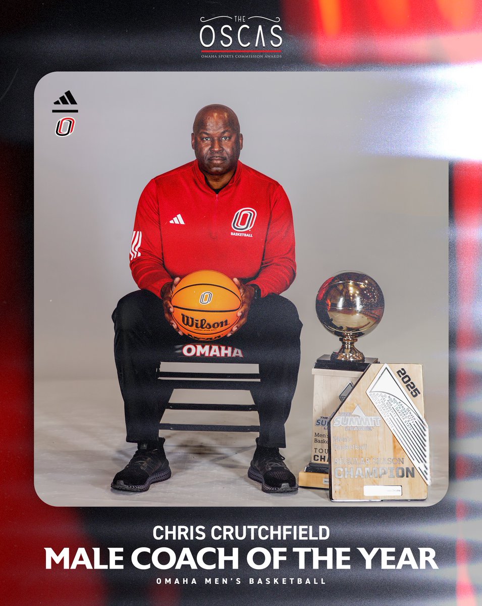 Omaha Menโs Basketball (@omahambb) on Twitter photo ๐ | Your 2025 <a href="/Omaha_Sport/">Omaha Sports Commission</a> Male Coach of the Year, <a href="/CoachCrutchUNO/">Chris Crutchfield</a>๐ค
#GoMavs | <a href="/UNOmaha/">University of Nebraska at Omaha</a> | #OSCAS ๐ | Your 2025 <a href="/Omaha_Sport/">Omaha Sports Commission</a> Male Coach of the Year, <a href="/CoachCrutchUNO/">Chris Crutchfield</a>๐ค
#GoMavs | <a href="/UNOmaha/">University of Nebraska at Omaha</a> | #OSCAS
