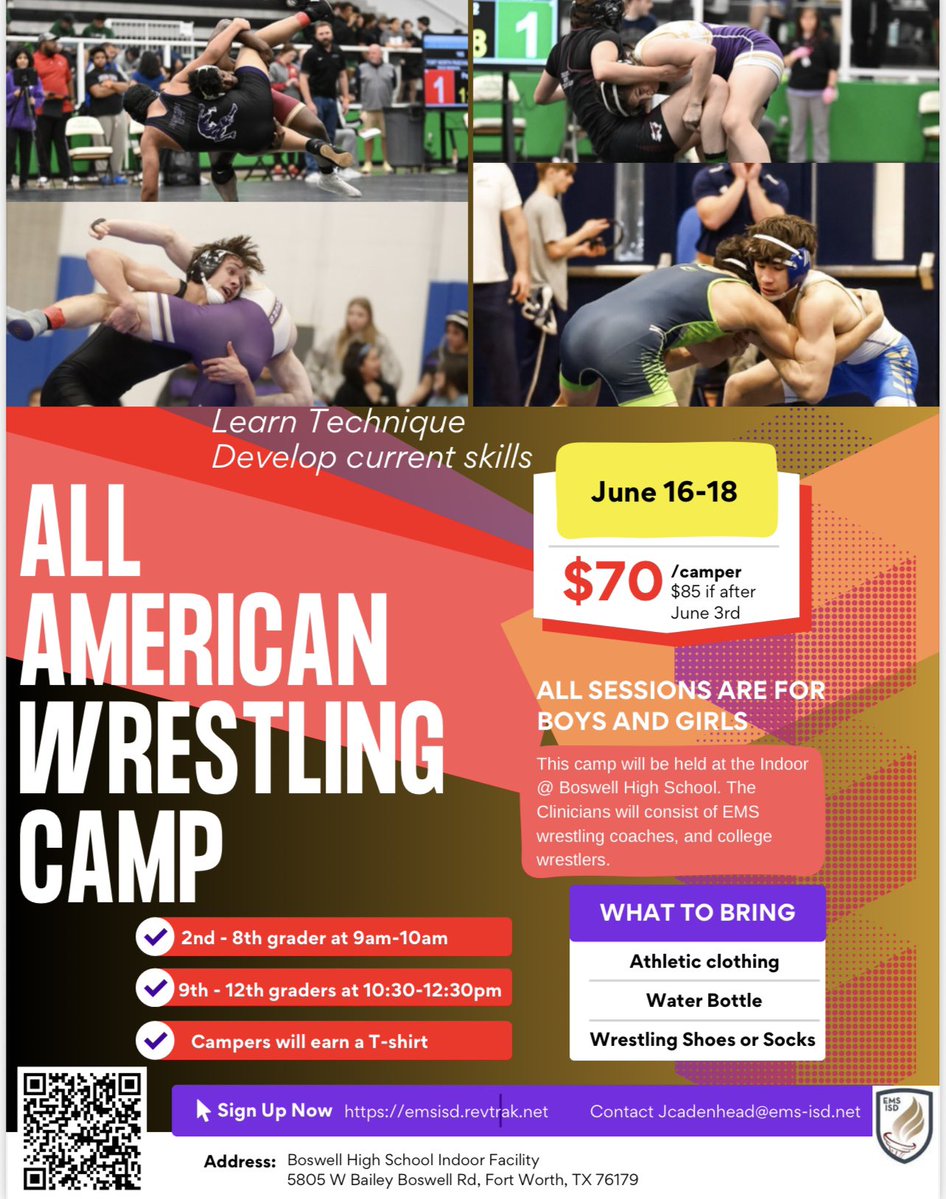 Eagle Mountain Wrestling (@emhs_wr) on Twitter photo Summer work starts next week with strength and conditioning and open mat. <a href="/emsisdathletics/">EMS ISD Athletics</a> Summer work starts next week with strength and conditioning and open mat. <a href="/emsisdathletics/">EMS ISD Athletics</a>
