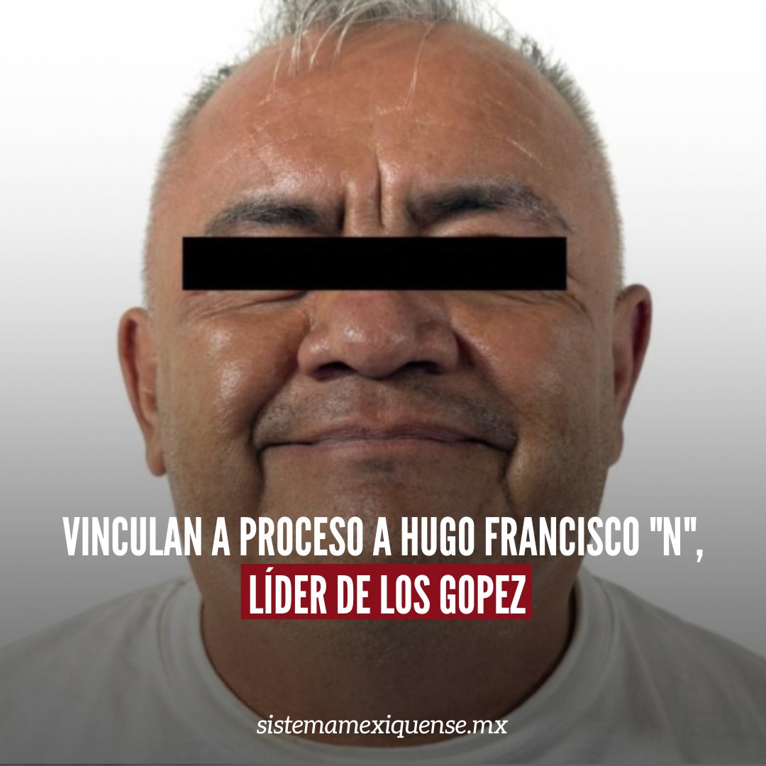 MexiquenseTV's tweet photo. Hugo Francisco “N”, líder del grupo social #GOPEZ, fue vinculado a proceso por extorsión agravada tras despojar a una persona de un inmueble en #Ecatepec. Permanecerá en prisión preventiva mientras continúan las investigaciones 🔎
#Edomex
ℹ️ https://t.co/Ty3yRtnPxl https://t.co/p7Gmr6jGEC