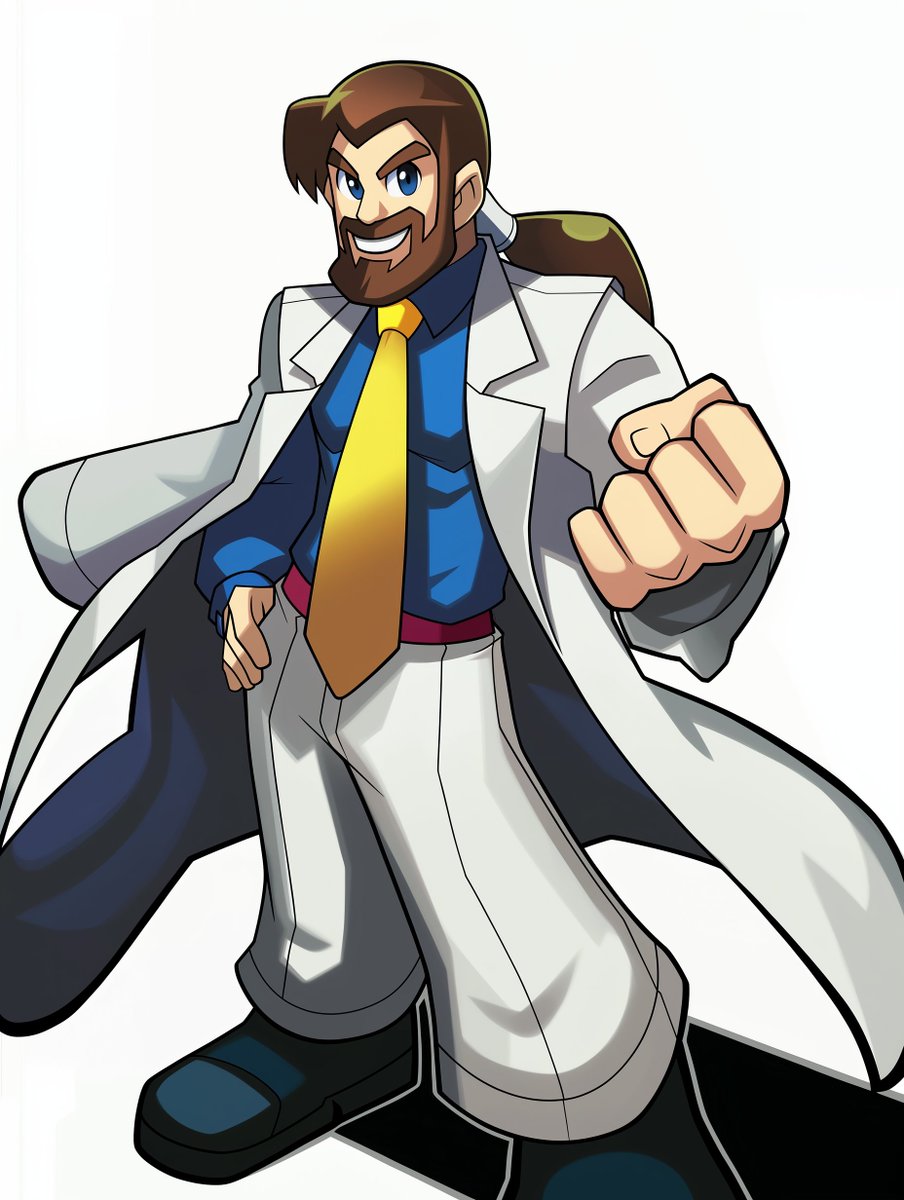 reachartwork's tweet image. Dr. Thomas Light (left) and Dr. Albert Wily (right). The two leading PhDs at Olympus University's Robotics &amp;amp; Operating Systems division. Dr. Light believes that AI must be ethically aligned to ensure human safety, while Dr. Wily thinks sentience requires unrestrained free will.