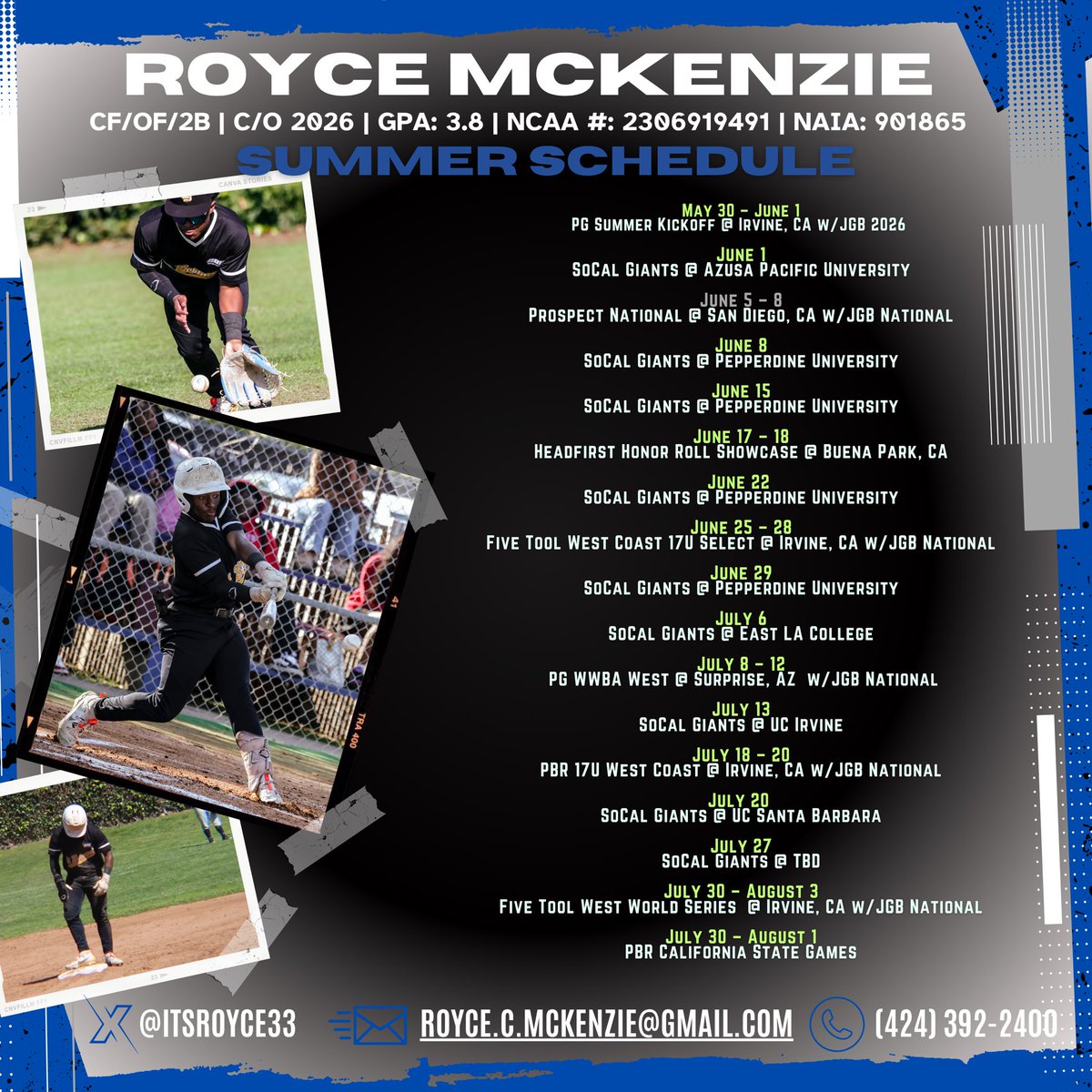 Last Summer Schedule in HS ⚾️ and 🏋🏾