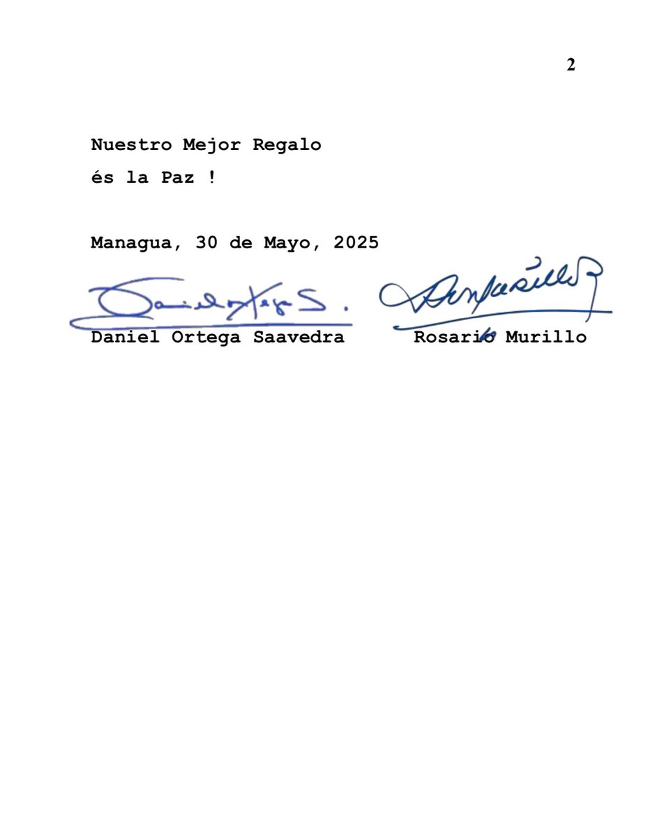 Copresidente Daniel Ortega y la Copresidenta de Nicaragua Rosario Murillo saludan a las Madres Nicaragüenses en su Día.
