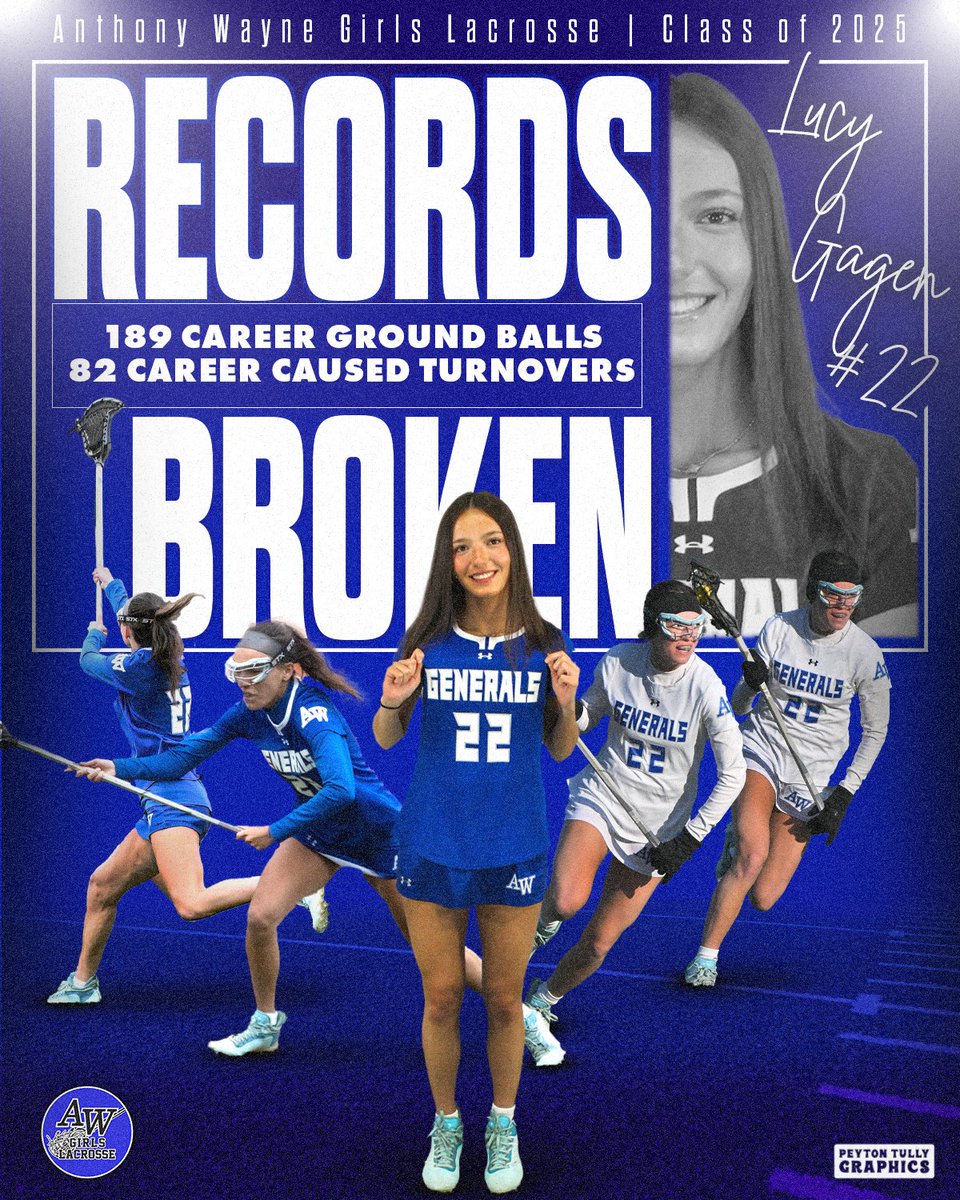RECORD ALERT! 
Congrats to Senior 
Lucy Gagen for setting 2 Program Records!
189 Career Ground Balls
82 Career Caused Turnovers