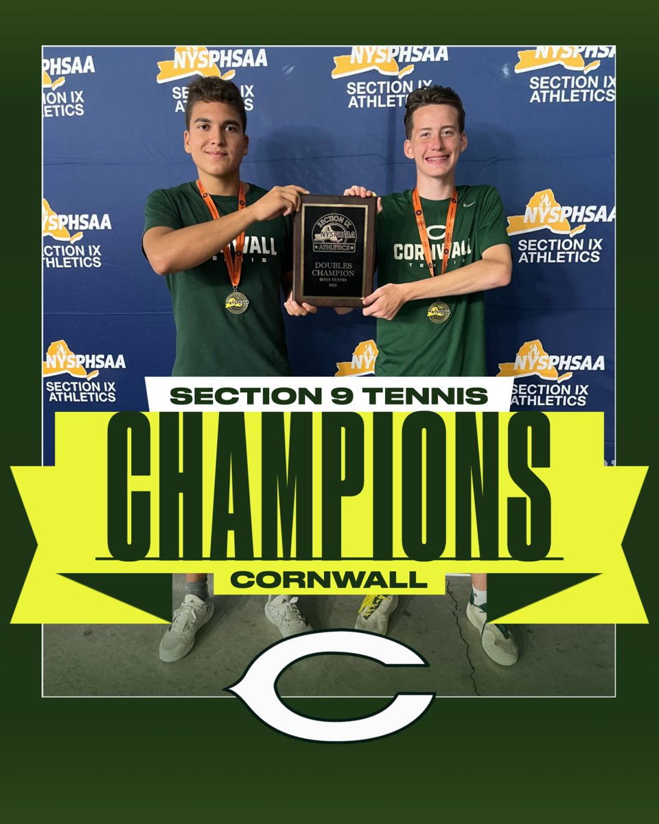 CWallDragons's tweet photo. CONGRATULATIONS to Chris Drake and Gavin Piniero on winning the 2025 Section 9 Tennis Doubles CHAMPIONSHIP! What an amazing week these two had! Great job boys! #DefineTheC https://t.co/IcYxCNmDt1