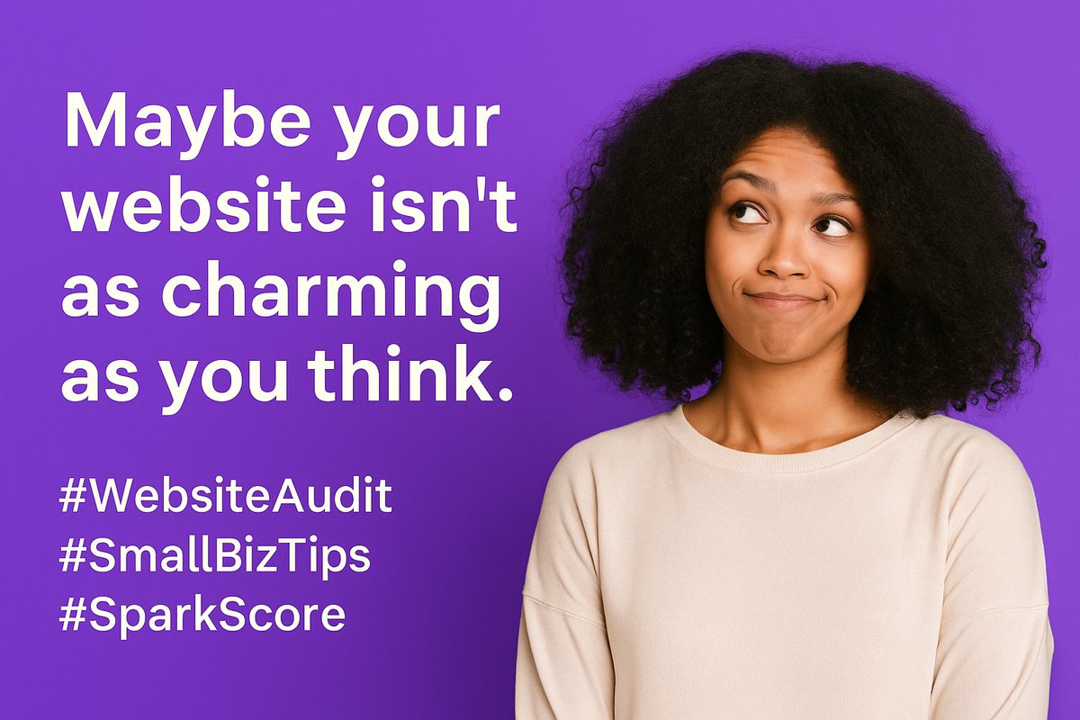 maxwebspark's tweet image. 💻 “Your website looks fine!”
🔍 Until we Spark Check it and find 12 reasons it’s quietly scaring off customers 😬
Get the truth (gently):
👉 awebspark.com/#sparkscore
#SparkScore #WebFixClub #WebsiteAudit #SmallBizTips #DigitalMarketing