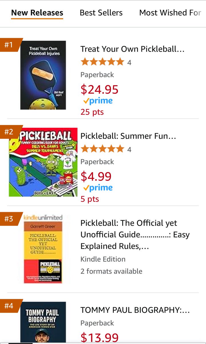 BackPainSecret1's tweet photo. My “Treat Your Own Pickleball Injuries” book has been up on Amazon and in the first 3 days has climbed to #1 in “New Releases” for racket sports! Seems there are lots of seniors who cannot stop playing despite having one of the most common minor self-treatable injuries. https://t.co/irUByfy71Y
