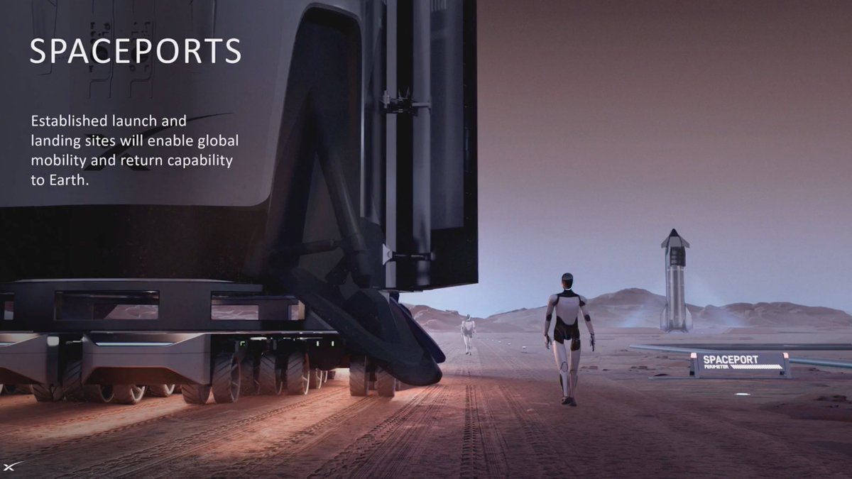 ethosspace's tweet image. Infrastructure on the Moon and Mars, to be built with space resources. Image credits @SpaceX