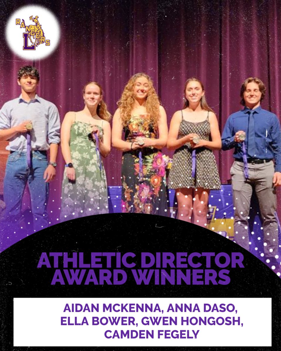 AD Award -The student athletes are recognized as a student that exemplifies what it means to be a Ranger.  These students give their best on and off the field and represents their families, their school, and their community in the best possible way.