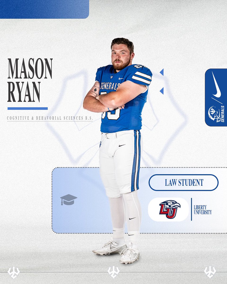 Mason Ryan! A Cognitive &amp; Behavioral Sciences major, Mason will be attending law school at Liberty University. Big heart, sharp mind — can’t wait to see where it takes him. #GWD #GoB16