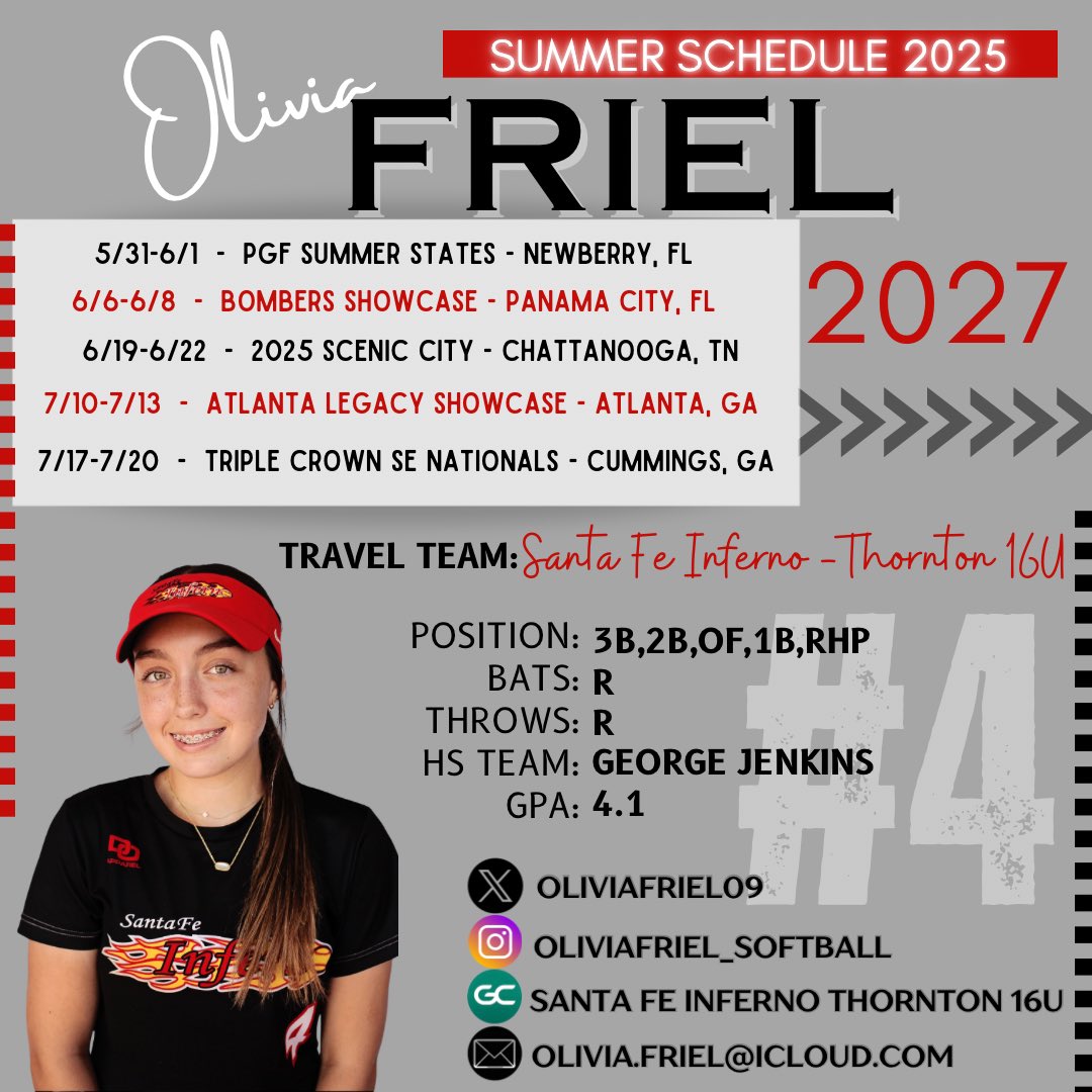 I’m so excited to start off the summer season!! We have some great competition coming up and I can’t wait to play!!
<a href="/sfinferno27_28/">Santa Fe Inferno Thornton 27/28</a> 
<a href="/PGFnetwork/">PGF</a> <a href="/triplecrownspts/">Triple Crown Sports</a>