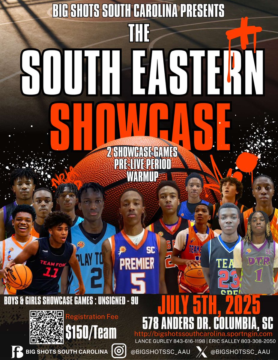 📢📢📢 College Coaches 📢📢📢

Big Shots South Carolina‼️‼️‼️‼️

Another Opportunity To Do What We Love........

It's going down in the Metro on the 5th of July