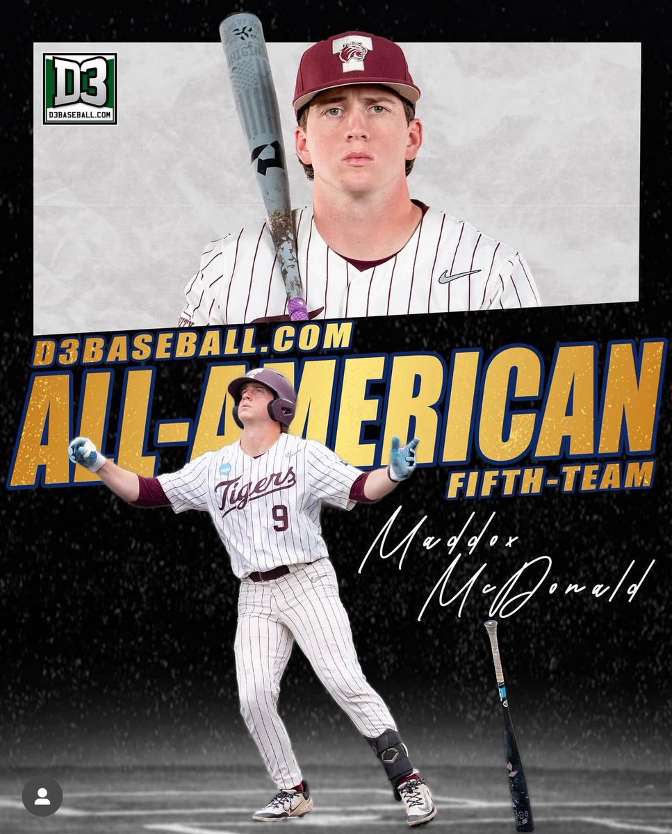 TrinityTigersB2's tweet image. All-American outfielder - Maddox McDonald
#TigerPride