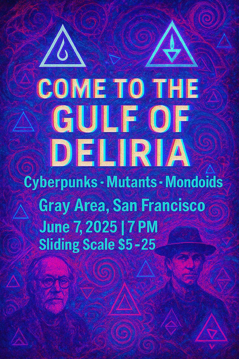 SatoriD (@thegbf1) on Twitter photo <a href="/2000_mondo/">MONDO 2000</a> The Gulf of Deliria is more than an event—
it’s a rupture in the psychic timeline.
“It’s not just the last days of reality.
It’s the birth of something weirder.”
-Hassan I Sirius <a href="/2000_mondo/">MONDO 2000</a> The Gulf of Deliria is more than an event—
it’s a rupture in the psychic timeline.
“It’s not just the last days of reality.
It’s the birth of something weirder.”
-Hassan I Sirius