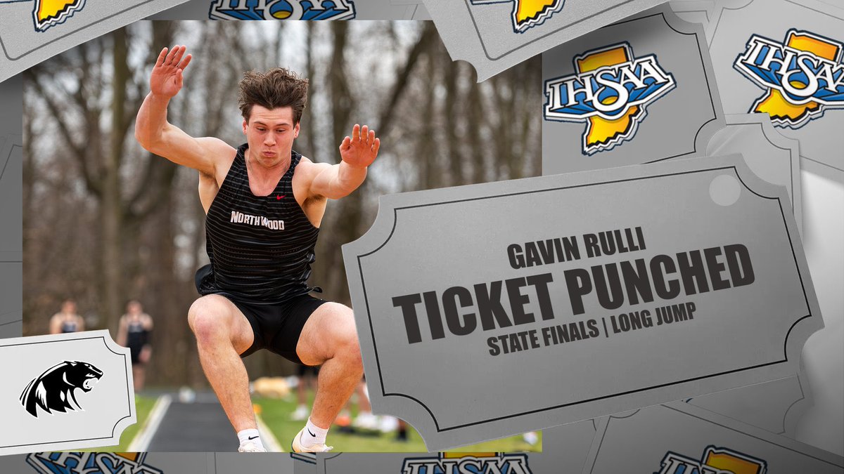 NWP_Athletics's tweet photo. TICKET PUNCHED 🎟️ 

Gavin Rulli is State Bound after finishing third in Long Jump at the IHSAA Regional Meet in Goshen‼️ https://t.co/OBDn1Nr4Ch