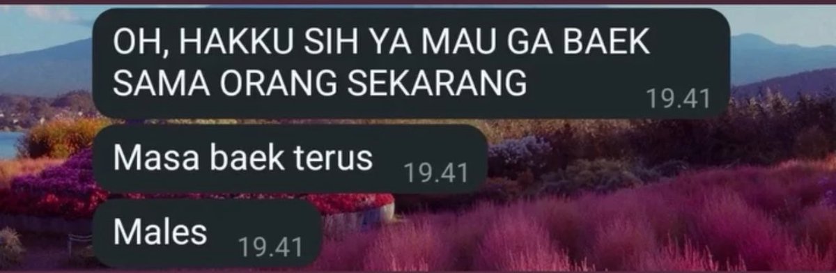 deanmartika's tweet photo. @jiajiaeessss Nasehat untukmu sih nder. Wkwkwk, temenku udah lelah, baikin orang yg dibaikin gak tau diri. Mending langsung aj https://t.co/QK323njifw
