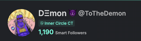I have the "Inner Circle CT" badge on Kaito, as in if I engage with you, you get the highly coveted mindshare for <a href="/stayloudio/">Loud!</a>!  

Like, RT &amp; Comment, follow me and I will follow you back. (you get a smart follower needed for Loudio wl)  

Let's get $LOUD together 🤝