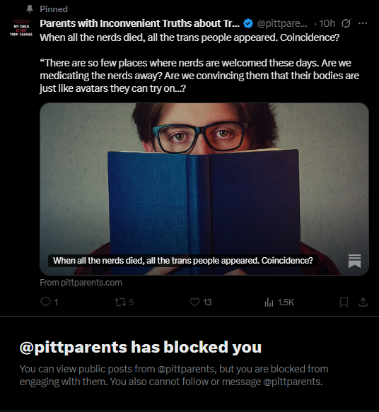 They really took the time to block little ol' me? Lol
