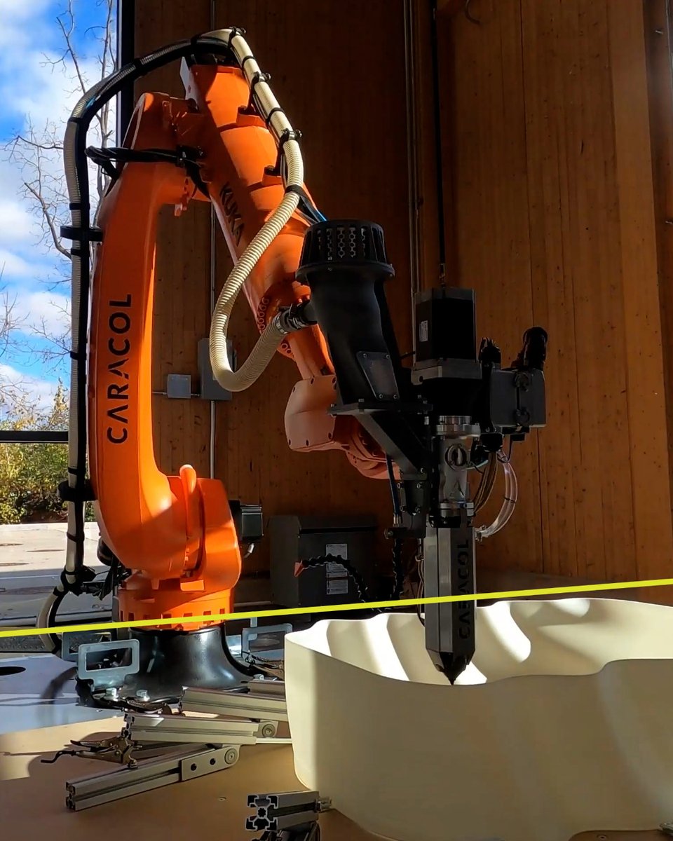 HITTContracting's tweet image. 12M+ tons of furniture hit landfills each year. We&apos;re printing a better solution.

For HITT’s future HQ, we&apos;re crafting 3D-printed furniture made from recycled plastic—designed to be reused, shredded, and reprinted. #IgnitingProgress in every layer.