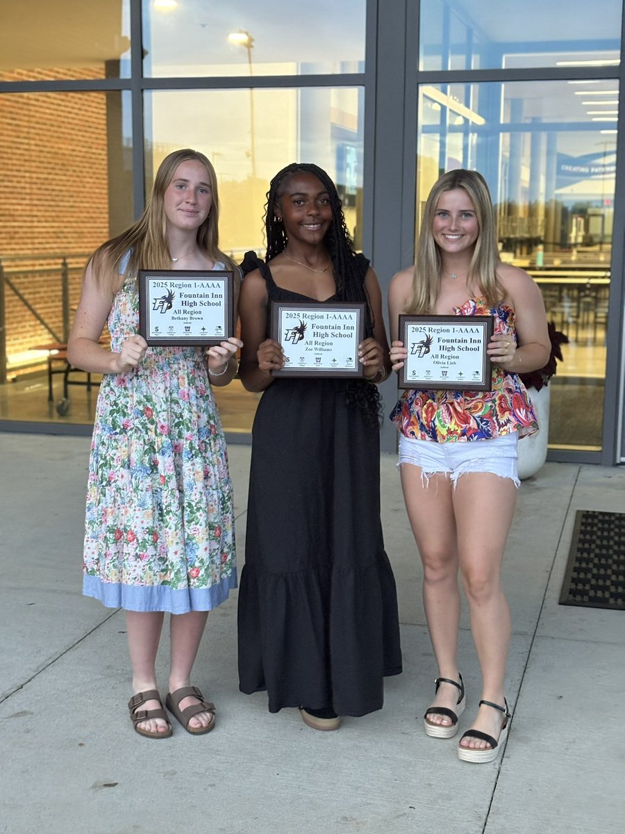 Fountain Inn Softball (@furysoftball44) on Twitter photo Congratulations to our three All Region Players <a href="/BethanyBro87467/">Bethany Brown</a>, <a href="/Olivialieb27/">Olivia lieb</a>, and Zoe Williams.
Three players who dominated on both sides of the game. Great athletes, and even better people. Proud to call you three Fury. 🥎 Congratulations to our three All Region Players <a href="/BethanyBro87467/">Bethany Brown</a>, <a href="/Olivialieb27/">Olivia lieb</a>, and Zoe Williams.
Three players who dominated on both sides of the game. Great athletes, and even better people. Proud to call you three Fury. 🥎