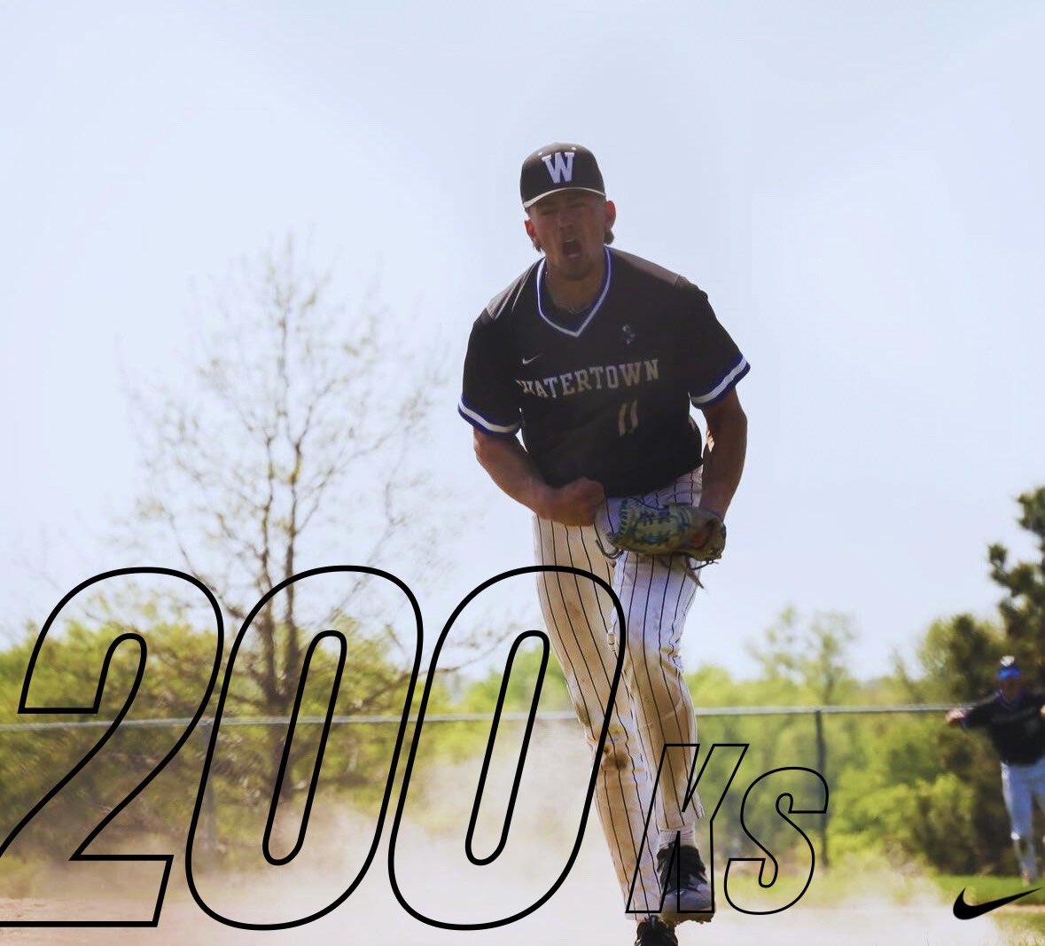 Congrats to Eliot Roethle on reaching 200 strikeouts in tonight’s win over Badger! 🔵⚪️