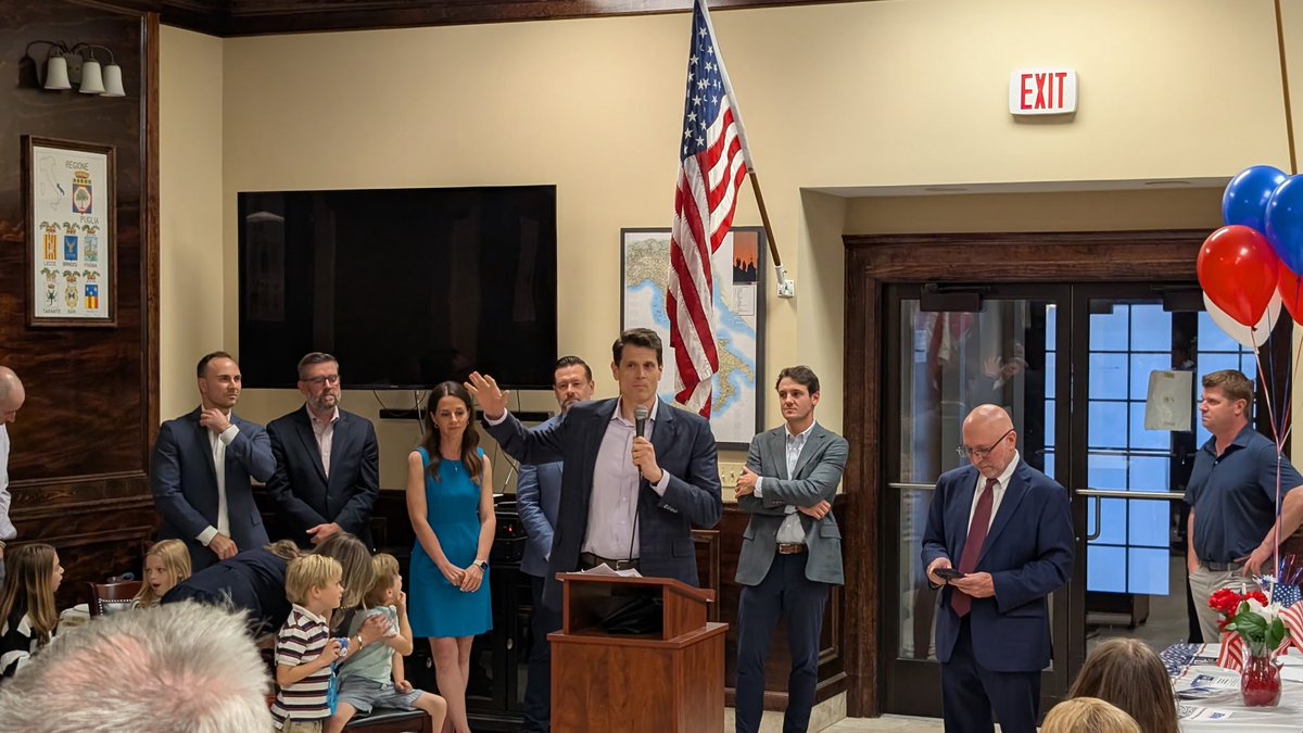 JonBramnick2025's tweet photo. Had a great time bringing some comedic relief to the Westfield Republicans’ campaign kickoff tonight! This is a strong team with a clear vision, and I’m excited to see the positive change they’ll bring to Westfield. https://t.co/2fnXL6PzUb