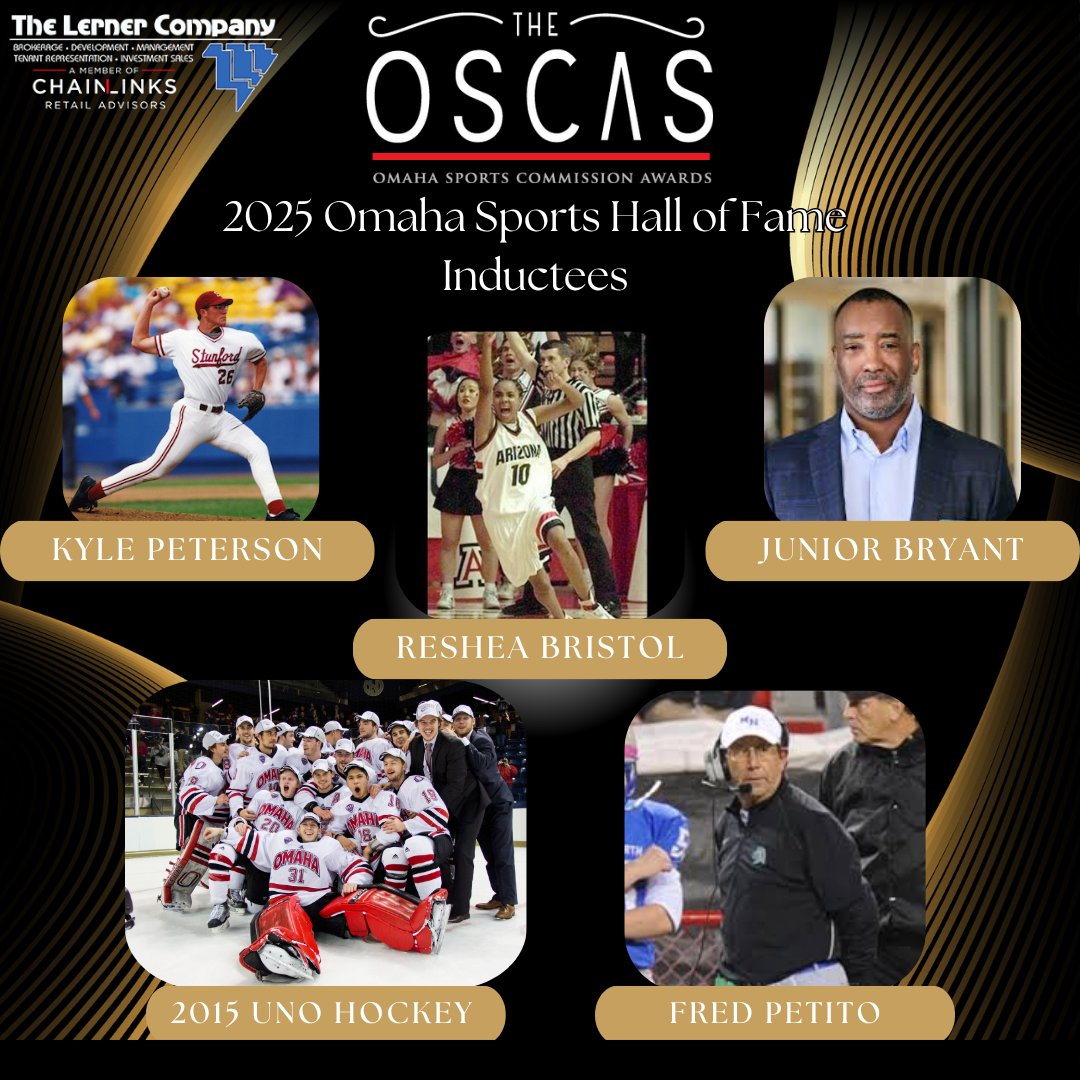 Omaha Sports Commission (@omaha_sport) on Twitter photo Congratulations to all of our Hall of Fame Inductees!
2015 <a href="/omavs/">Omaha Mavericks</a> Hockey | Fred Petito | <a href="/KP_Omaha/">Kyle Peterson</a> | Junior Bryant | <a href="/ResheaBristol10/">Reshea Bristol</a> Congratulations to all of our Hall of Fame Inductees!
2015 <a href="/omavs/">Omaha Mavericks</a> Hockey | Fred Petito | <a href="/KP_Omaha/">Kyle Peterson</a> | Junior Bryant | <a href="/ResheaBristol10/">Reshea Bristol</a>