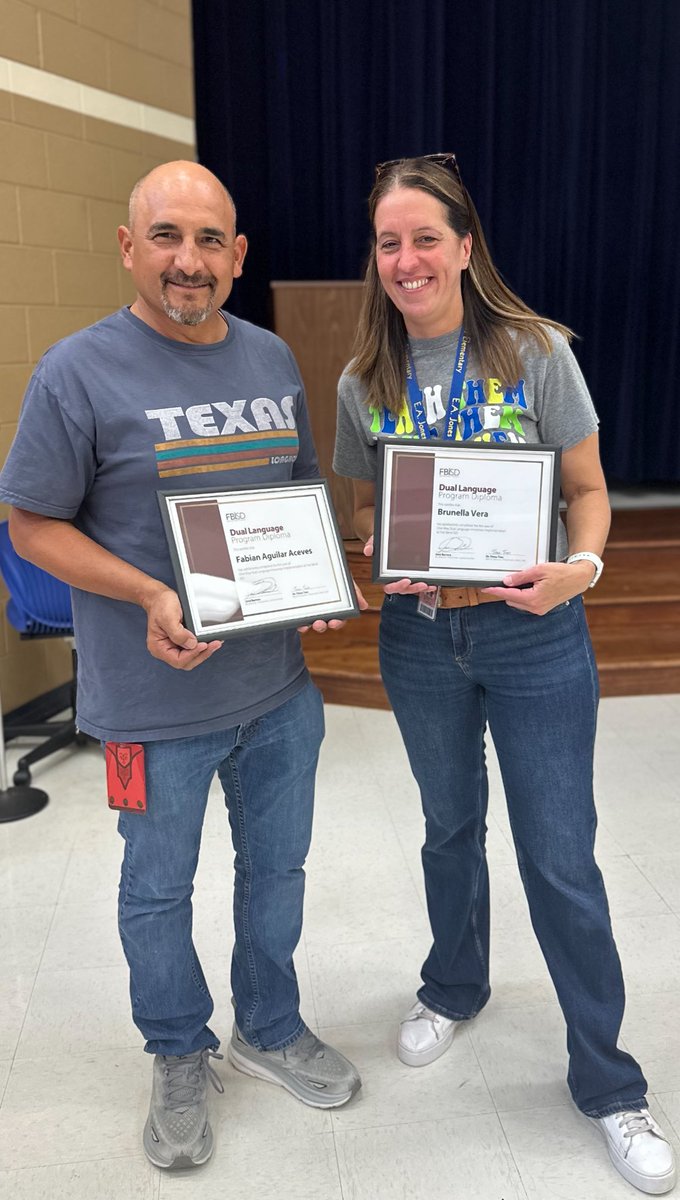 Congratulations to Mr.Aguilar and Ms.Vera on their first year of dual language implementation!