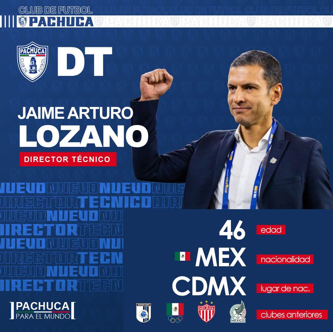 Tuzos's tweet photo. 🆕 | Un nuevo capítulo inicia en el Club de Futbol Pachuca:

¡Jaime Lozano toma las riendas de los Tuzos! ¡Bienvenido, ‘Jimmy’!

#PachucaSomosTodos🤍💙 https://t.co/uMYGs4Wsu9