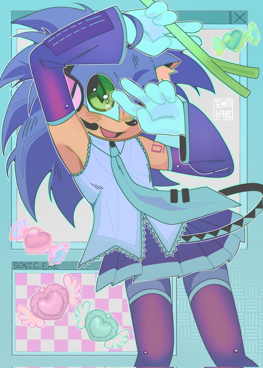 tempest_kohai's tweet image. Sonic Hatsune Miku