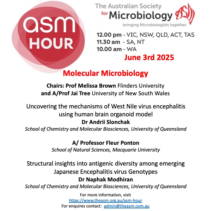 Don’t miss the next ASM hour in June, focusing on molecular microbiology theasm.org.au/asm-hour