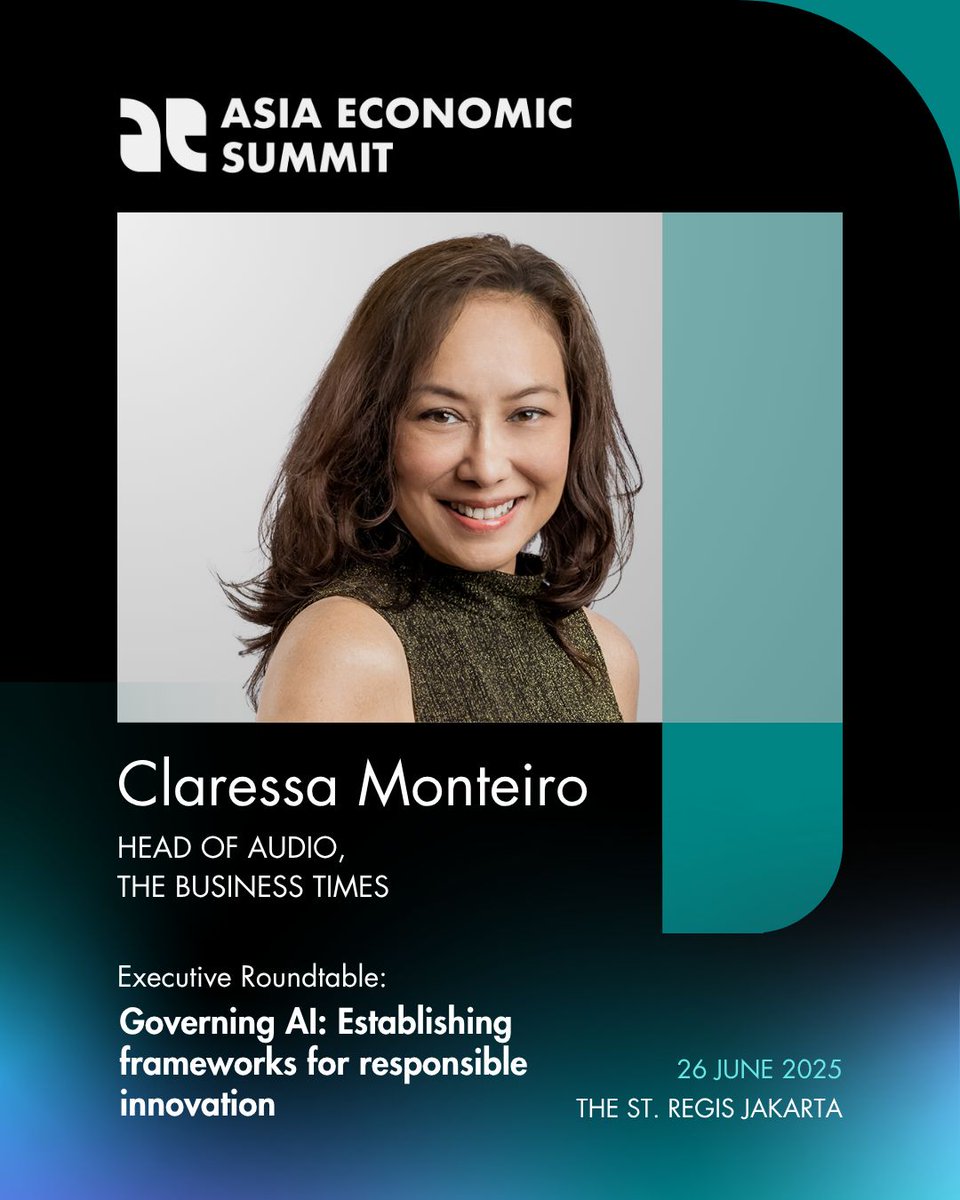 techinasia's tweet photo. At #AsiaEconomicSummit, we explore both the opportunities and the responsibilities that come with this powerful technology.
🔗 https://t.co/MEkfp0fFq3 https://t.co/uEv7K0pszf