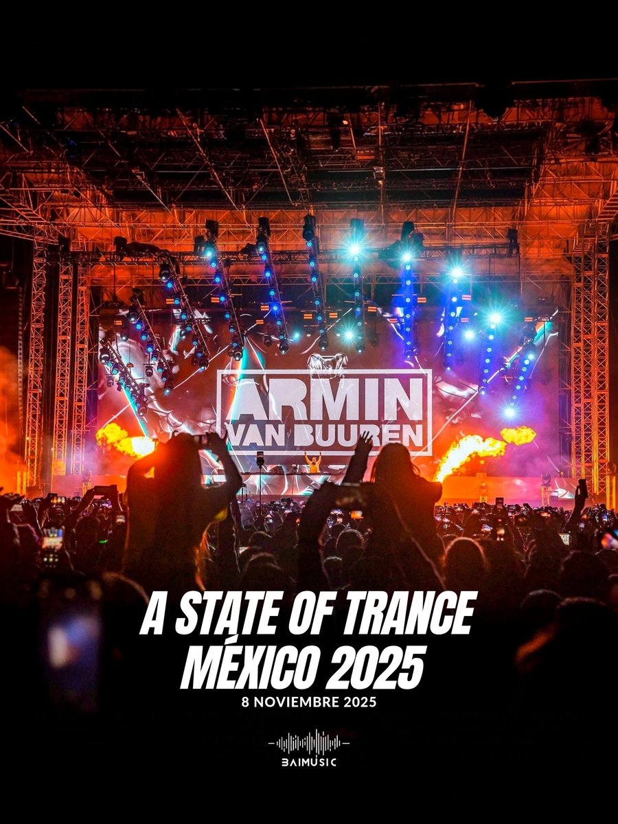 BAIMUSICOFICIAL's tweet image. Hace 4 años se realizó la última edición de A State Of Trance México ahora regresa el rey del Trance Armin Van Buuren este 8 de noviembre 2025.

Atentos en redes sociales 😎

#arminvanbuuren #ASOTMEXICO #asot #trance #mexico #musicaelectronica #trancefamily #trancemusic