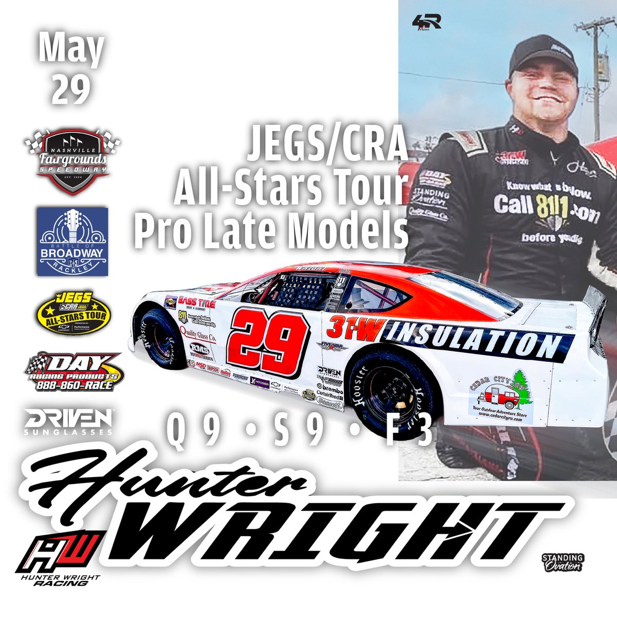 Hunter Wright (@hunterwright29) on Twitter photo A PODIUM FINISH for Hunter and the DayRacingProducts.com Team tonight in Music City!!! P3 in the JEGS/CRA “Battle of Broadway” Pro Late Model 150!!!
🚂💨 <a href="/RaceFairgrounds/">Nashville Fairgrounds Speedway</a> A PODIUM FINISH for Hunter and the DayRacingProducts.com Team tonight in Music City!!! P3 in the JEGS/CRA “Battle of Broadway” Pro Late Model 150!!!
🚂💨 <a href="/RaceFairgrounds/">Nashville Fairgrounds Speedway</a>
