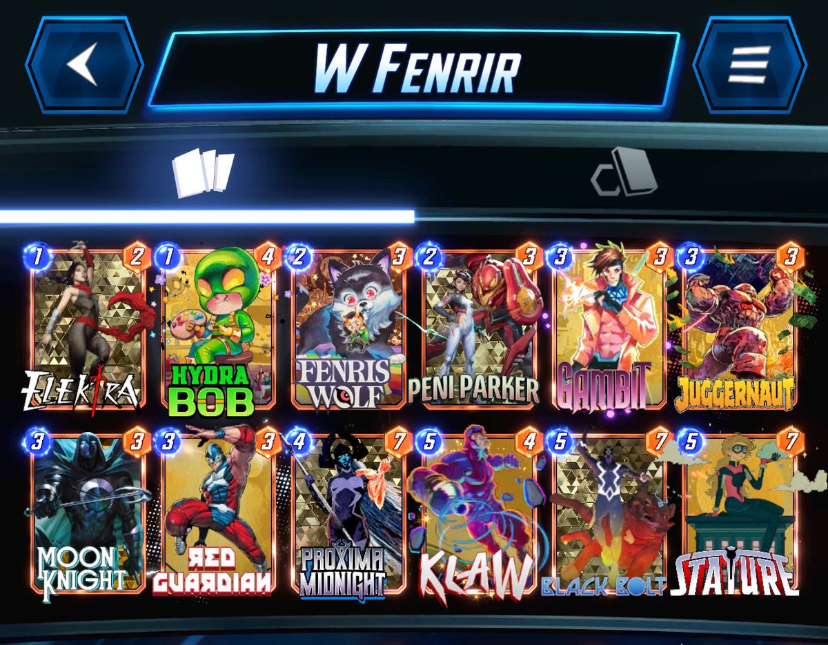 Long time no see Twitter. 
Figured I’d share a list I’ve been enjoying and winning with today. Going from rank 1500 -> 800 in just a couple of hours. 
Gotta love a wide open/experimenting meta, but we aim to punish a lot of the current cooking with this list. 
<a href="/MARVELSNAP/">MARVEL SNAP</a>