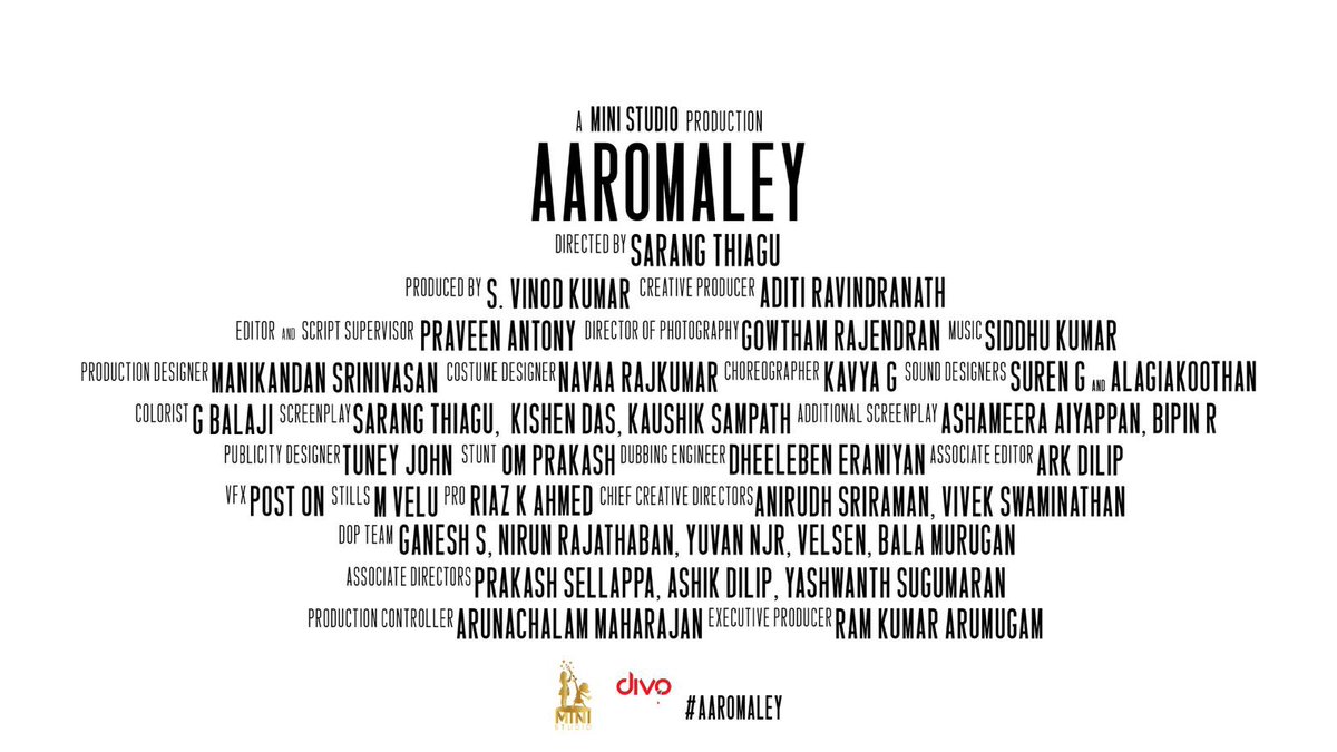 Aditi Ravindranath (@aditi1231) on Twitter photo Thank you for all the positivity to The “Usual “ Promo ! Team #Aaromaley is super super happy 😇🧿❤️🙏🏻🙌🏻
Promo link —-> youtu.be/UNbkXg7OR-Q?si…
<a href="/ministudiosllp/">Mini Studios LLP</a> <a href="/vinod_offl/">Vinod Kumar</a> <a href="/SarangThiagu/">sarang thiagu</a> <a href="/kishendas/">Kishen Das</a> <a href="/ShivathmikaR/">Shivathmika Rajashekar</a> #Harshath <a href="/Music_Siddhu/">Siddhu Kumar</a> <a href="/Its_Gowtham_R/">GOWTHAM RAJENDRAN</a> <a href="/editorpraveen/">Praveen Antony</a> Team Thank you for all the positivity to The “Usual “ Promo ! Team #Aaromaley is super super happy 😇🧿❤️🙏🏻🙌🏻
Promo link —-> youtu.be/UNbkXg7OR-Q?si…
<a href="/ministudiosllp/">Mini Studios LLP</a> <a href="/vinod_offl/">Vinod Kumar</a> <a href="/SarangThiagu/">sarang thiagu</a> <a href="/kishendas/">Kishen Das</a> <a href="/ShivathmikaR/">Shivathmika Rajashekar</a> #Harshath <a href="/Music_Siddhu/">Siddhu Kumar</a> <a href="/Its_Gowtham_R/">GOWTHAM RAJENDRAN</a> <a href="/editorpraveen/">Praveen Antony</a> Team