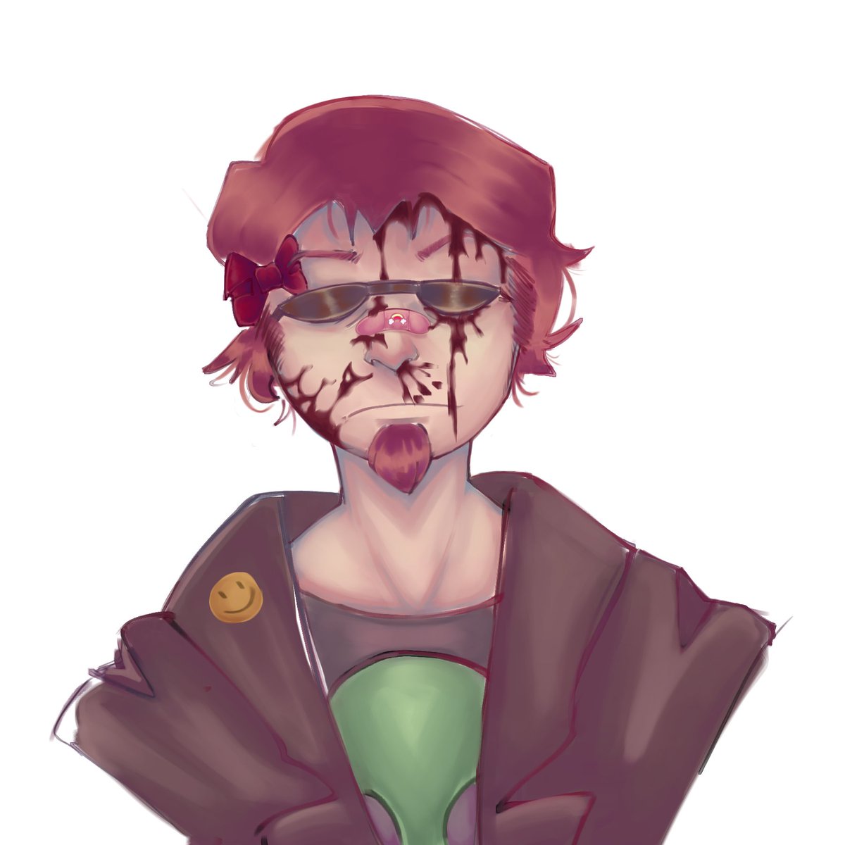 I finished it, although it's not better than what I did but I wanted to talk about my rendering, I think I want to improve on hair But I feel it's nice 

#postaldude #postal #rwsart #postaltwt #ibispaint