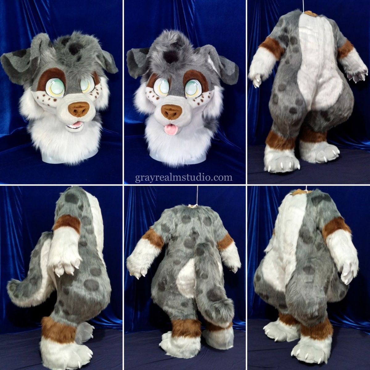 Meet Marsh!  A super adorable pupper that joined the #grayFAM in 2024!

#fursuit #fursuitmaker #fursuitcommission #furryart #fullsuit #FursuitFriday