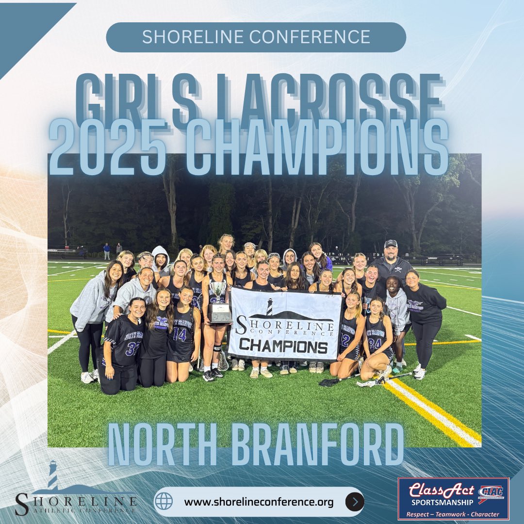 Congratulations to North Branford girls lacrosse on winning the shoreline championship 🔥  #ShorelineConference    
#ShorelineChampions #ctglax 
<a href="/Zip06CT/">Zip06</a> <a href="/GameTimeCT/">GametimeCT</a> <a href="/CT_Sports_Now/">CT Sports Now</a> <a href="/ciacsports/">CIAC Sports</a>