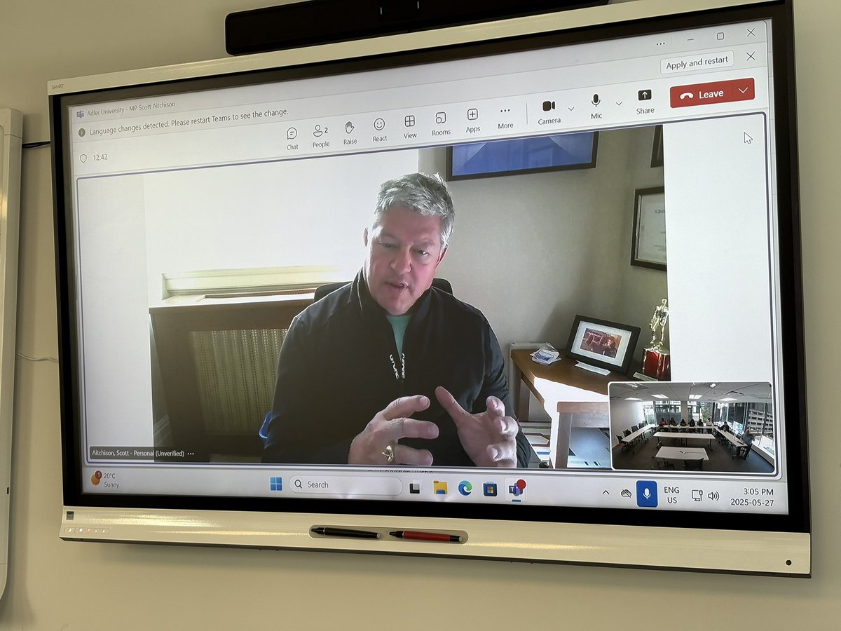 Justin P. Goodrich (@justinpgoodrich) on Twitter photo Thank you <a href="/ScottAAitchison/">Scott Aitchison</a>, MP, for joining my <a href="/AdlerUniversity/">Adler University</a> students virtually from Ottawa to discuss the throne speech, governmental institutions, structures, and traditions. Your insights were a great reminder that good governance is the key to an equitable society. Thank you <a href="/ScottAAitchison/">Scott Aitchison</a>, MP, for joining my <a href="/AdlerUniversity/">Adler University</a> students virtually from Ottawa to discuss the throne speech, governmental institutions, structures, and traditions. Your insights were a great reminder that good governance is the key to an equitable society.
