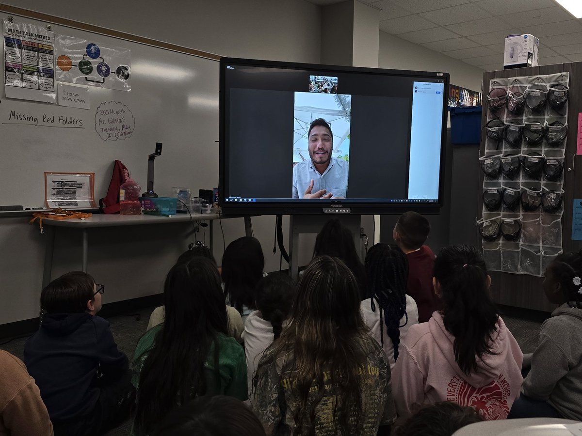 3rd graders loved having a zoom session with their former teacher, Mr. Iglesias. All the way from Spain!😎 Shared lots of updates &amp; had time for Q &amp; A. Thank you for these moments with our (your) Eagles! Awesome. #Eaglepride #LaunchN2Learning #LiftOffEagles #PathToAmazing