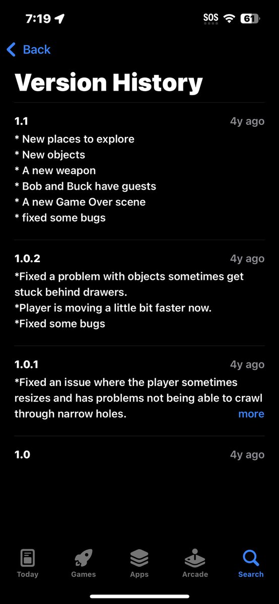 Granny 2 and The Twins has no updates?!

The Twins
*The plasma gun can shoot lasers
*New enemy
*New escape ending
*New route to escape
*Added new dynamite explosion

Granny 2
*New chase music
*You can crouch under tables
