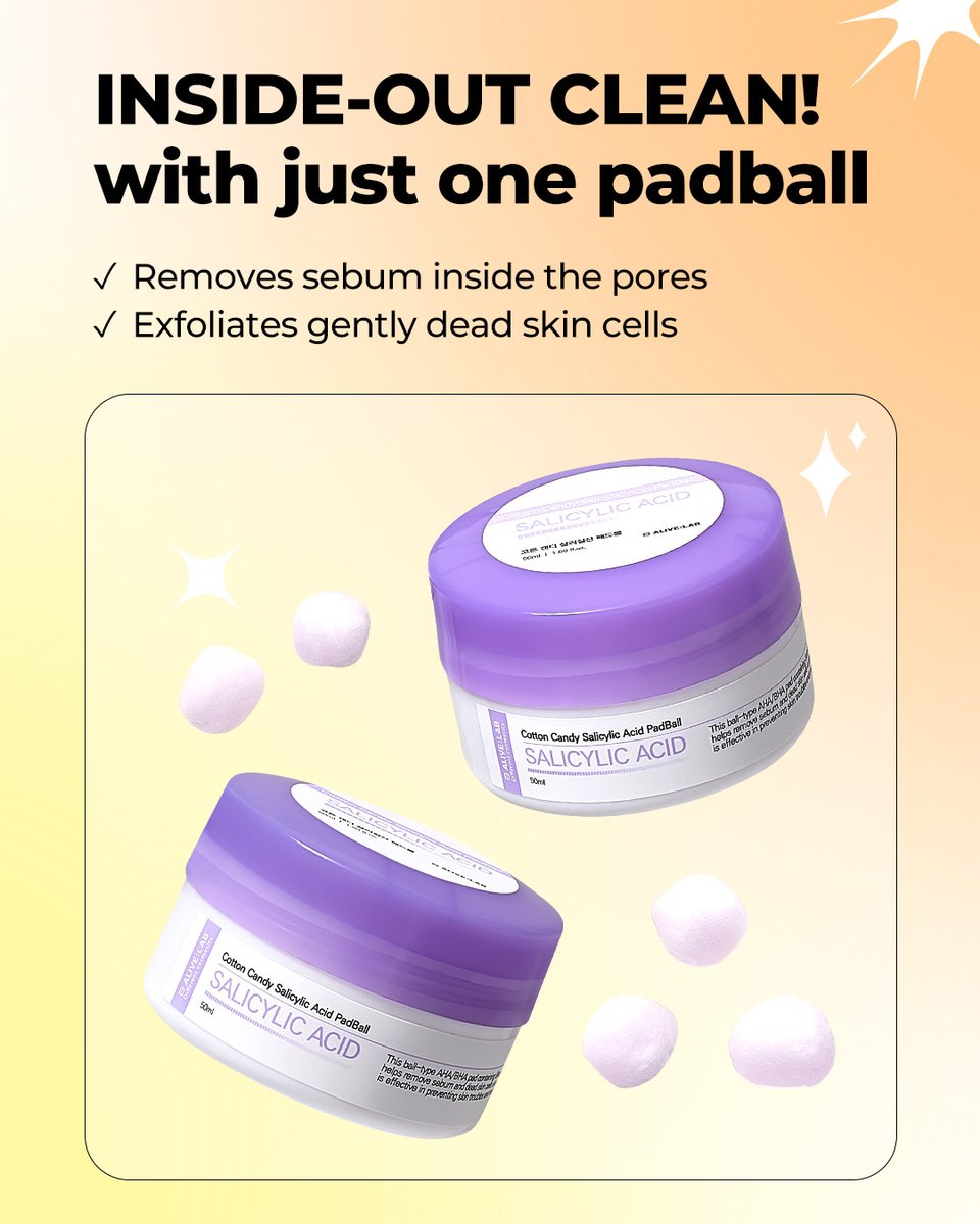 How does the PadBall give you a inside-out clean?

✅ Removes excess oil/sebum inside the pores
✅ Exfoliates dead skin cells gently on your skin

Available on🛒
linkon.id/alivelab_global

#alivelab #tonerpad #padball #skincare #koreanskincare #kbeauty #koreancosmetics