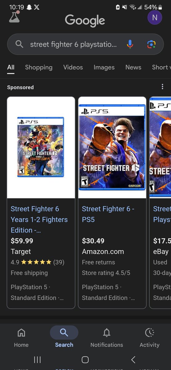 OfficialBucc's tweet photo. @StreetFighterDL Okay this is one thing I'll never understand about this game, somebody explain to me why a free game has you pay $50 - $100 USD for skins when the PS5 St Fighter game (Actual game not DLC or skin) is on sale for less than $40 🤔🤔🤦🏾‍♂️ https://t.co/DVKYiQMLc1